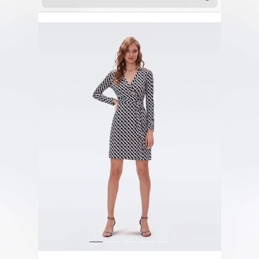 DVF Diane von Furstenberg geometric animal print wrap dress 6
